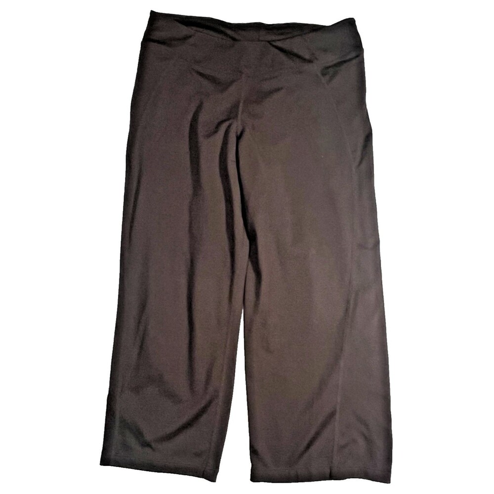 Title Nine Athleisure Capri Athletic Pants Women's Small Brown Yoga Zip Pocket